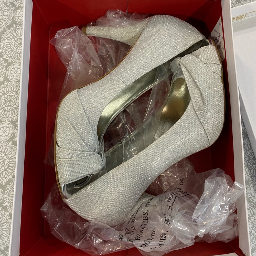 Silver High Heels